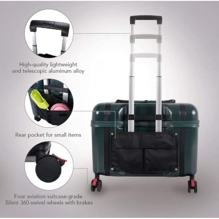 Innopet Lavada kisállat utazó bőrönd,zöld
