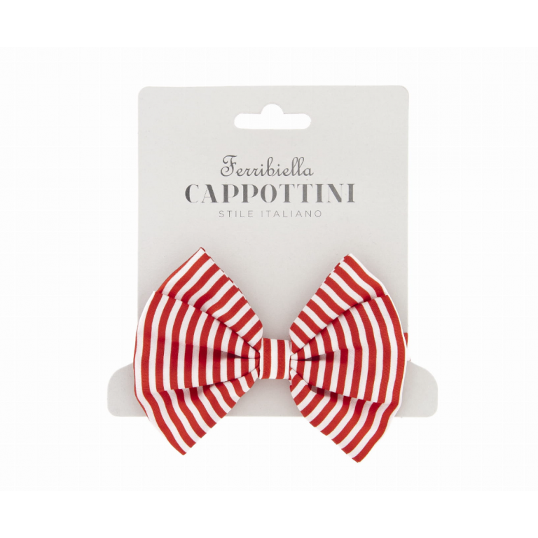 Ferribiella csokornyakkendő - red bow tie - piros csíkos
